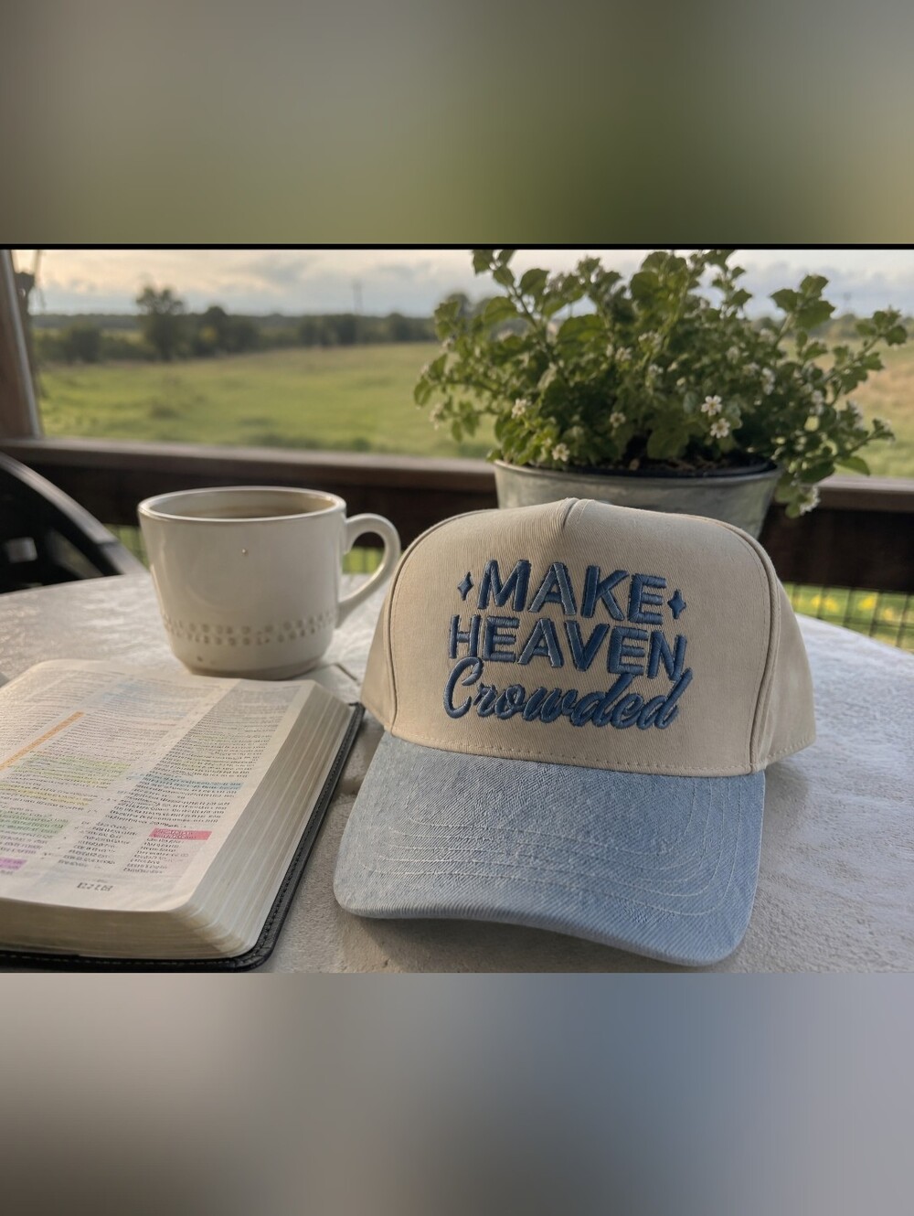 Make Heaven Crowded - Denim Vintage Trucker Hat